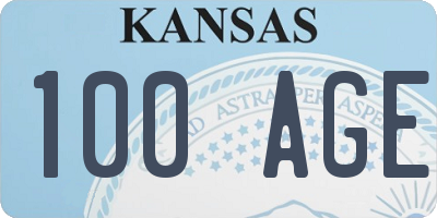 KS license plate 100AGE