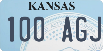 KS license plate 100AGJ