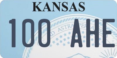 KS license plate 100AHE