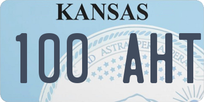 KS license plate 100AHT