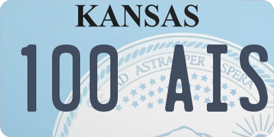 KS license plate 100AIS