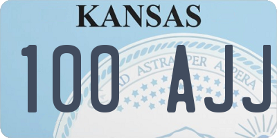 KS license plate 100AJJ
