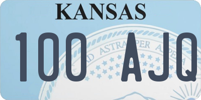 KS license plate 100AJQ