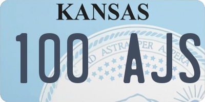 KS license plate 100AJS