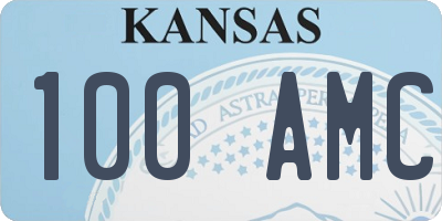 KS license plate 100AMC
