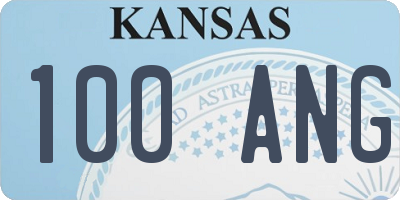 KS license plate 100ANG