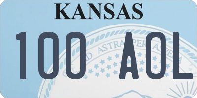 KS license plate 100AOL