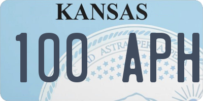 KS license plate 100APH
