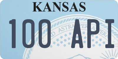 KS license plate 100API