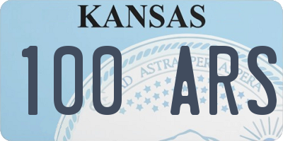 KS license plate 100ARS