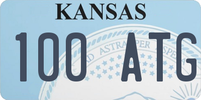 KS license plate 100ATG