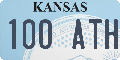 KS license plate 100ATH