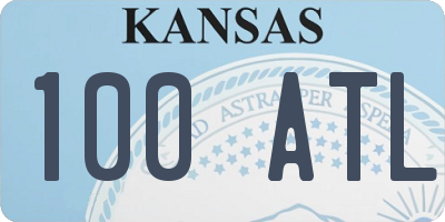 KS license plate 100ATL