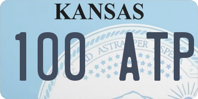 KS license plate 100ATP