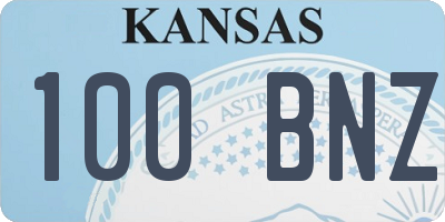 KS license plate 100BNZ