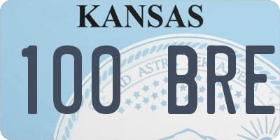 KS license plate 100BRE