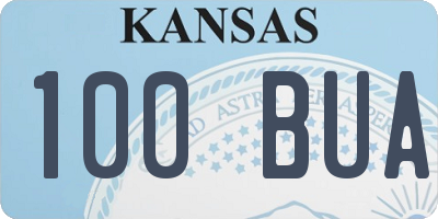 KS license plate 100BUA