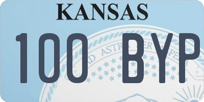 KS license plate 100BYP