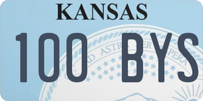 KS license plate 100BYS