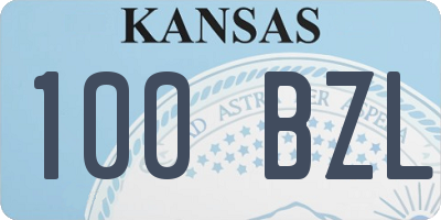 KS license plate 100BZL