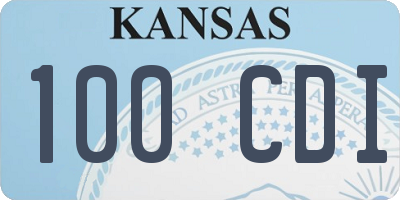 KS license plate 100CDI