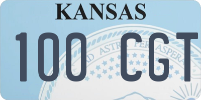 KS license plate 100CGT