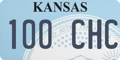 KS license plate 100CHC