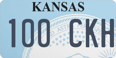 KS license plate 100CKH