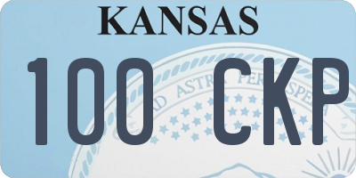 KS license plate 100CKP