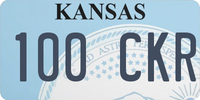 KS license plate 100CKR