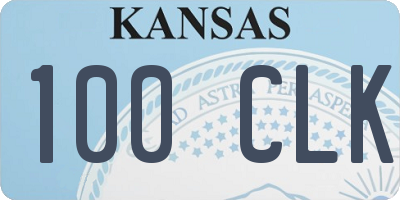 KS license plate 100CLK