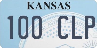 KS license plate 100CLP