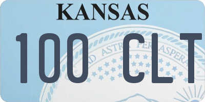KS license plate 100CLT