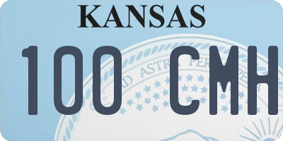 KS license plate 100CMH