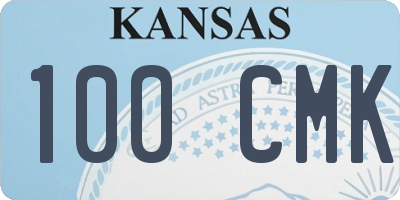 KS license plate 100CMK