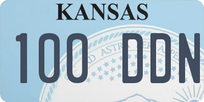 KS license plate 100DDN