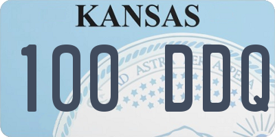 KS license plate 100DDQ