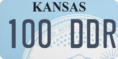KS license plate 100DDR