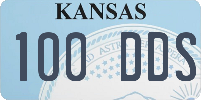 KS license plate 100DDS