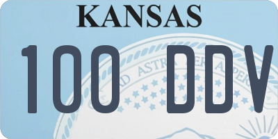KS license plate 100DDV