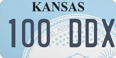 KS license plate 100DDX
