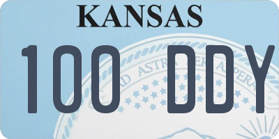 KS license plate 100DDY
