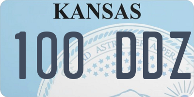 KS license plate 100DDZ