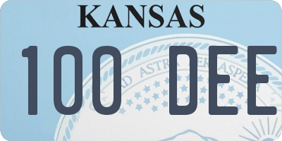 KS license plate 100DEE