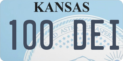 KS license plate 100DEI
