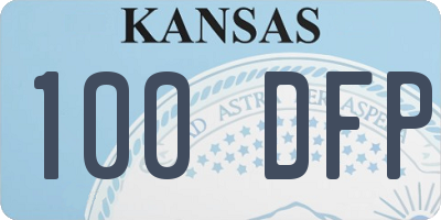 KS license plate 100DFP