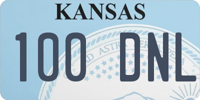 KS license plate 100DNL