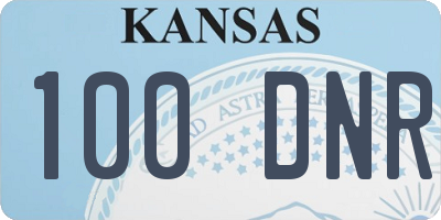 KS license plate 100DNR