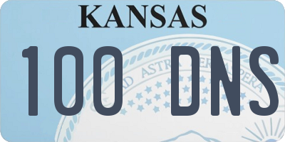 KS license plate 100DNS