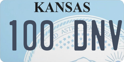 KS license plate 100DNV